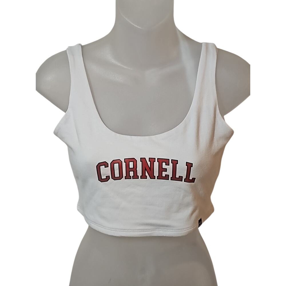 NWT Hype & Vice Cornell Crop Athletic Tank Top White Women’s Stretch